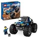 LEGO City Blauer Monstertruck, Offroad-Auto-Spielzeug, Fahrzeug-Set mit Rennfahrer-Minifigur, fantasievolles Rennauto-Spielzeug, lustiges Geschenk für Jungs und Mädchen ab 5 Jahren 60402