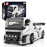 Mould King 10036 Technik Truck Modell, Kreativität Technologie für Anhänger LKW großes Set (1604+ Teile) MOC Klemmbausteine Bausatz Spielzeug für 8+ Jahre alte Jungen