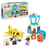 LEGO DUPLO Erster Besuch im Flughafen - Motorisches Lernspielzeug für Kleinkinder mit Flugzeug, 2 Figuren & Teddybär - Geschenk zum Geburtstag für Jungen und Mädchen ab 2 Jahren - 10443