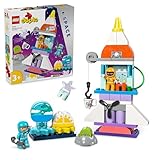 LEGO DUPLO 3-in-1-Spaceshuttle für viele Abenteuer, Weltraum-Set mit Raketen-Spielzeug für Kinder zum Bauen, Wissenschafts- und Motorik-Spielzeug zur frühen Entwicklung, Geschenk für 3-Jährige 10422