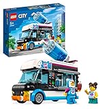 LEGO 60384 City Slush-Eiswagen Set, Sommer-Fahrzeug-Spielzeug mit Kinderspielfiguren, Konstruktionsspielzeug für Kinder ab 5 Jahren, Geschenk für Mädchen und Jungen