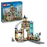 LEGO City Trains Hauptbahnhof - Wartungsfahrzeug-Spielzeug, funktionierendem Hublift, 2 Plattformen & 1 Gleisstück sowie 6 Minifiguren – Kreatives Geschenk für Jungen & Mädchen ab 7 Jahren - 60469