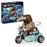 LEGO Harry Potter Hagrids und Harrys Motorradtour – Spielzeug mit Motorrad, Beiwagen & Eule Hedwig – Mit Minifiguren zum Sammeln – Kreatives Geschenk für Mädchen und Jungen ab 9 Jahren – 76443