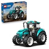 LEGO City Traktor - Spielzeug Bauernhof Fahrzeug Modellbau mit Bauern Minifigur - Geburtstagsgeschenk für Jungen ab 6 Jahren und Technikfans - 60498