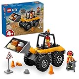 LEGO City Radlader - Spielzeugbagger für Kleinkinder, Mädchen und Jungen ab 4 Jahren - Fahrzeug Spielset - Montessori Geschenkideen für die Vorschule - Set mit 2 Bauarbeiter Minifiguren 60450