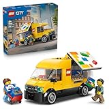 LEGO City Lieferwagen - Modellbau mit 2 Minifiguren, Transportwagen und Zubehör - Geburtstagsgeschenk für Jungen ab 6 Jahren - 60500