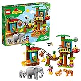 LEGO 10906 DUPLO Town Baumhaus im Dschungel Bauset, Lernspielzeug für Kleinkinder im Alter von 2 - 5 Jahren, mit 6 DUPLO-Tierfiguren