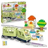 LEGO DUPLO Town Interaktive Abenteuer-Eisenbahn - Motorikspielzeug mit Lichtern und Geräuschen für Rollenspiele - Montessori Spielzeug für Kinder ab 2 Jahren - Lernspielzeug für Vorschulkinder 10427
