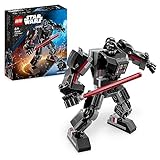 LEGO Star Wars Darth Vader Mech, baubares Actionfiguren-Modell mit Gelenkteilen, Minifiguren-Cockpit und großem roten Lichtschwert, Sammel-Spielzeug für Kinder, Jungen, Mädchen ab 6 Jahren 75368