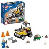 LEGO 60284 City Baustellen-LKW Spielzeug Bausteine-Set, Frontlader Baufahrzeug für Jungen und Mädchen ab 4 Jahre, Lernspielzeug für Kinder