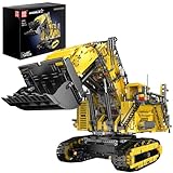 Mould King 17070 Technik Ferngesteuert Bagger Bausatz Raupenbagger Bausteine Gelb Kran Klemmbausteine Spielzeug mit Motor Geschenk für Erwachsene und Jugendliche(4767 Teile)
