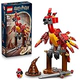 LEGO Harry Potter Fawkes: Dumbledores Phönix-Spielzeug mit Sprechenden Hut, Gryffindor Schwert & Baby Fawkes – Geburtstagsgeschenk für Mädchen und Jungen ab 8 Jahren – 76448