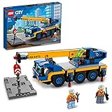 LEGO 60324 City Geländekran, Kran- und LKW-Spielzeug mit Haken, baubares Fahrzeug-Spielzeug für Jungen und Mädchen ab 7 Jahren, Geschenk für Kinder und Fans von Baufahrzeugen