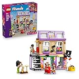 LEGO Friends Musikladen & Wohnung - Spielzeug mit 3 Mini-Puppen, Einer Corgi Tierfigur und Musikinstrumenten wie Klavier, Schlagzeug, Gitarren & Zubehör - Geschenk für Mädchen ab 7 Jahren - 42653