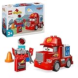 LEGO DUPLO | Disney and Pixar’s Cars Mack Truck beim Rennen, Auto-Set mit LKW-Spielzeug für Kleinkinder ab 2 Jahren, Geschenk für 2-Jährige, die den roten Abschleppwagen aus dem Film lieben 10417