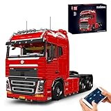 Mould King 19015 Technik LKW Bausteine, 4608 Teile pneumatisches Zugfahrzeug Bausatz Modell, Mobile Abschlepplokomotive Bausteine mit 8 Motoren, 2.4 G Fernbedienung und App Dual Control Lastwagen