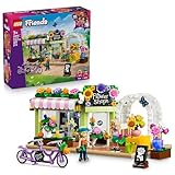 LEGO Friends Kreativer Blumenladen - Miniatur Spielset mit Kunstblumen, Vasen & Blumensträußen, 2 Minifiguren, Fahrrad & Zubehör - Kinderzimmer Deko - Geschenkidee für Mädchen ab 7 Jahren - 42693