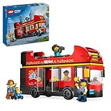 LEGO City Doppeldeckerbus, Doppeldecker Spielzeug-Bus, Fahrzeug-Spielset für Mädchen und Jungen ab 7 Jahren, enthält 5 Figuren, darunter auch EIN Baby im Kinderwagen 60407