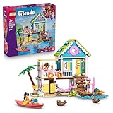 LEGO Friends Strandhaus mit Robben - Miniatur Spielset mit 3 Mini Puppen, 2 Meeres Tierfiguren und Zubehör inkl. Surfbrett & Kajak - Geburtstagsgeschenk für Mädchen ab 7 Jahren - 42699