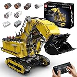Mould King 17070 Technik Bagger Bausteine Modell, 4767 Teile Ferngesteuert Raupenbagger Modellbauklötze Kit, Klemmbausteine Spielzeug mit 6 Motoren