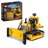 LEGO Technic Schwerlast Bulldozer, Spielzeug-Planierraupe zum Bauen, Ergänze Deine Baustelle, Konstruktionsspielzeug für Kinder, Technik-Geschenk für Jungs und Mädchen ab 7 Jahren 42163