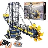 Mould King 17006 Technik Schaufelradbagger Bausteine, 4588 Teile Ferngesteuert Raupenbagger Konstruktionsspielzeug für Erwachsene und Kinder, Bagger Modell mit Fernbedienung und App Dual Control