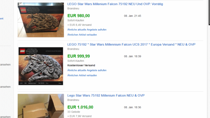 Bild von Beendete und verkaufte Angebote bei Ebay