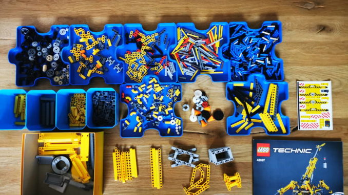 Lego Technic Spinnenkran - 42097 alle Teile sortiert